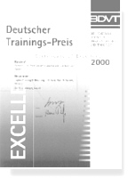 Deutscher Trainingspreis 2000 - "Certificate of Excellence" f&uuml;r implus Training Ehrhard Flato und Partner